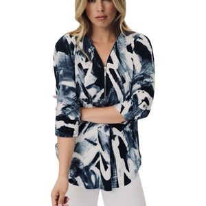 Joseph Ribkoff abstract print tunic top size 12